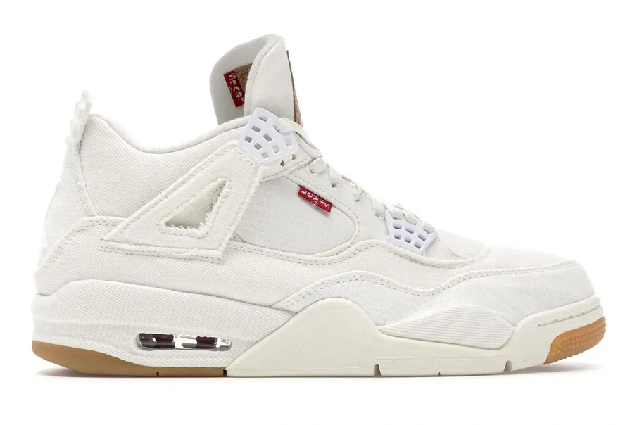 Фото № 1 с приближением к товару «‎Jordan 4 Retro Levis White (Levis Tag)»