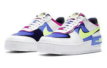 Nike Air Force 1 Shadow Skate Shoes WhiteSapphire-Fire Pink-Barel - 3