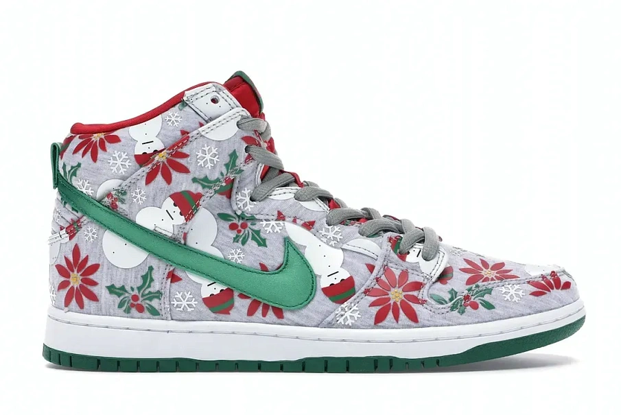 Фото № 1 с приближением к товару «‎Nike SB Dunk High Concepts Ugly Christmas Sweater Grey»