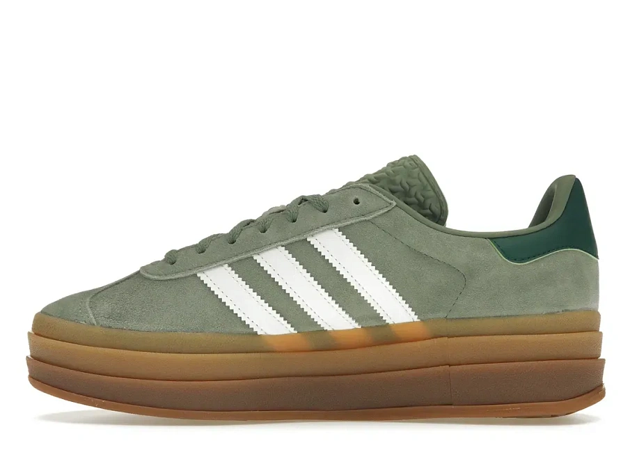 Фото № 3 с приближением к товару «‎adidas Gazelle Bold Silver Green Gum (Womens)»