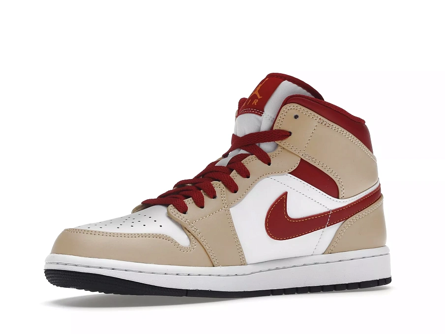Фото № 3 с приближением к товару «‎Jordan 1 Mid Light Curry Cardinal»