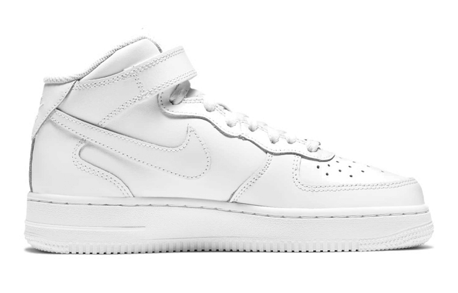 Фото № 2 с приближением к товару «‎Nike Air Force 1 Mid LE GS 'Triple White'»
