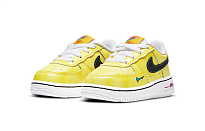 Фото № 3 с приближением к товару «‎"(TD) Nike Force 1 LV8 3 Peace Love and Basketball WhiteYellowBlue"»