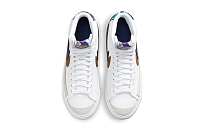 Фото № 4 с приближением к товару «‎Nike Blazer Mid '77 SE GS 'Double Swoosh - White Gold Blue Void'»