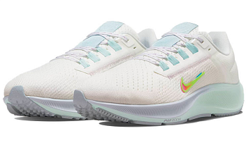 Nike Wmns Air Zoom Pegasus 38 Premium Low-Top Running Shoes BeigeGreen - 5