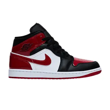 Air Jordan 1 Mid Patent Bred Toe - 1