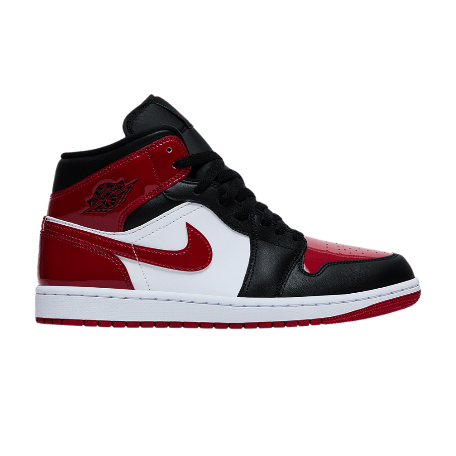 Фото № 1 с приближением к товару «‎Air Jordan 1 Mid Patent Bred Toe»
