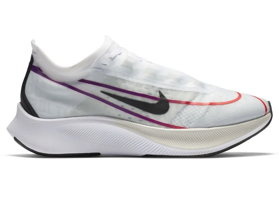 Фото № 1 с приближением к товару «‎Nike Zoom Fly 3 White Violet Crimson »