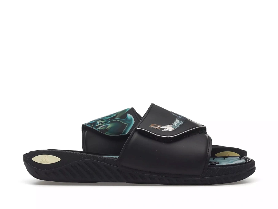 Фото № 1 с приближением к товару «‎adidas Reptossage Hook-And-Loop Slides Yu-Gi-Oh! Blue Eyes White Dragon»