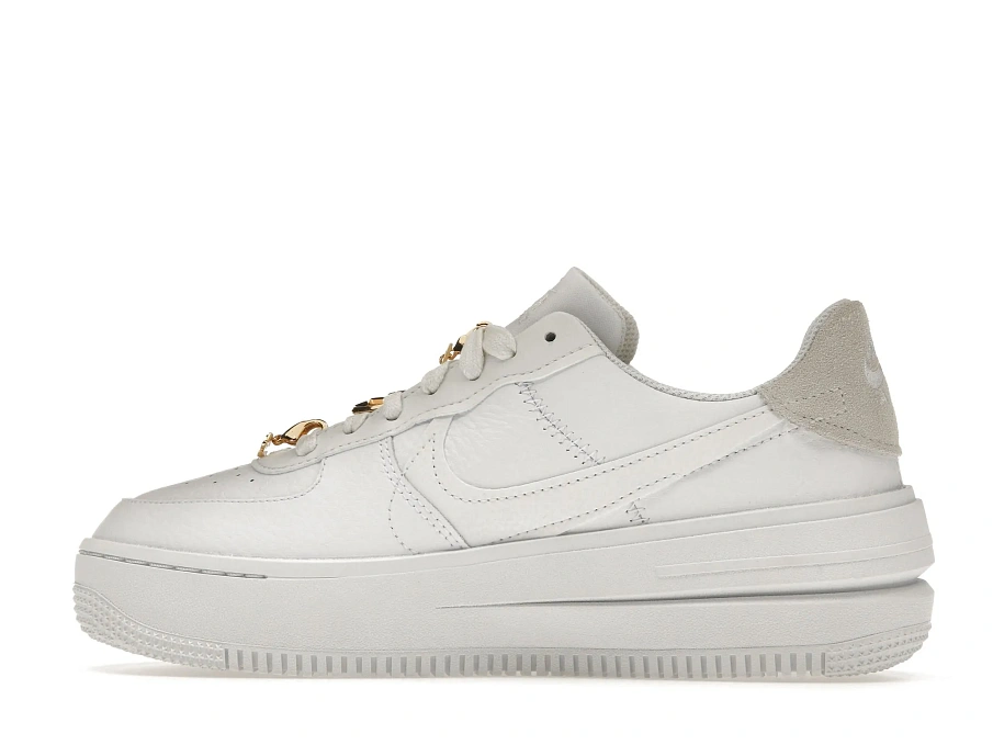 Фото № 5 с приближением к товару «‎Nike Air Force 1 Low PLT.AF.ORM Bling White Metallic Gold »