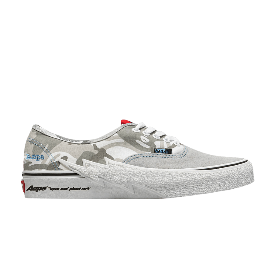 Фото № 1 с приближением к товару «‎AAPE x Vans Authentic Bolt - Grey Camo»