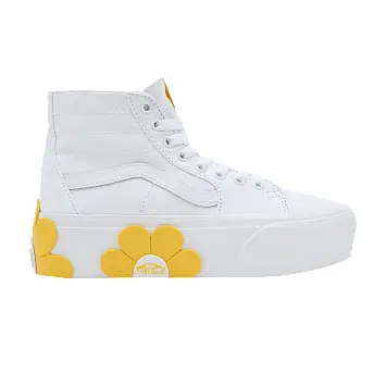 Vans SK8-Hi Tapered Stackform White Yellow Flower - 1