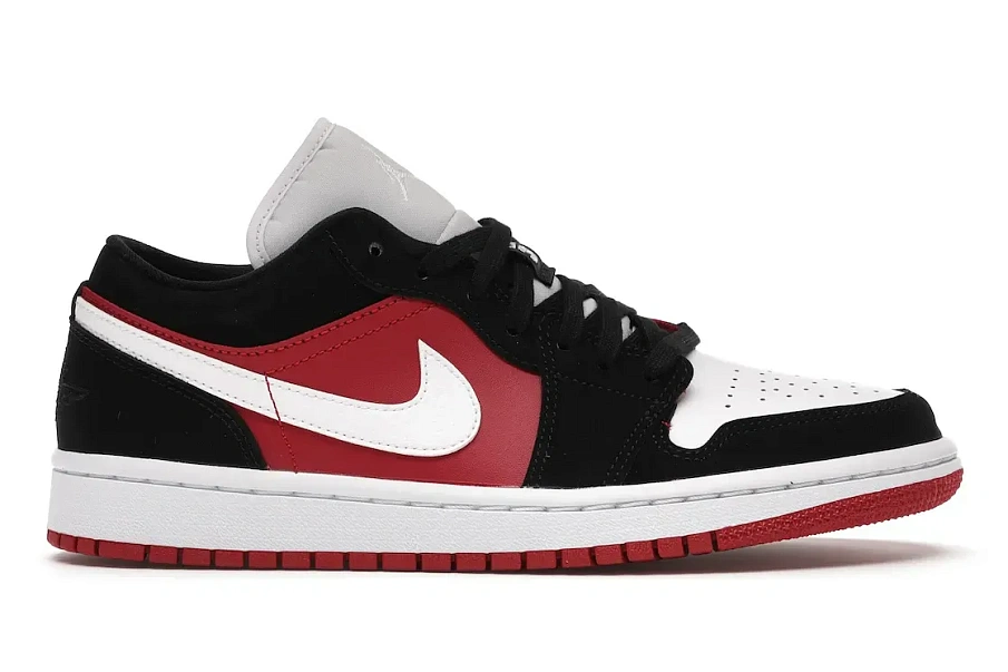 Фото № 1 с приближением к товару «‎Jordan 1 Low Black White Gym Red »