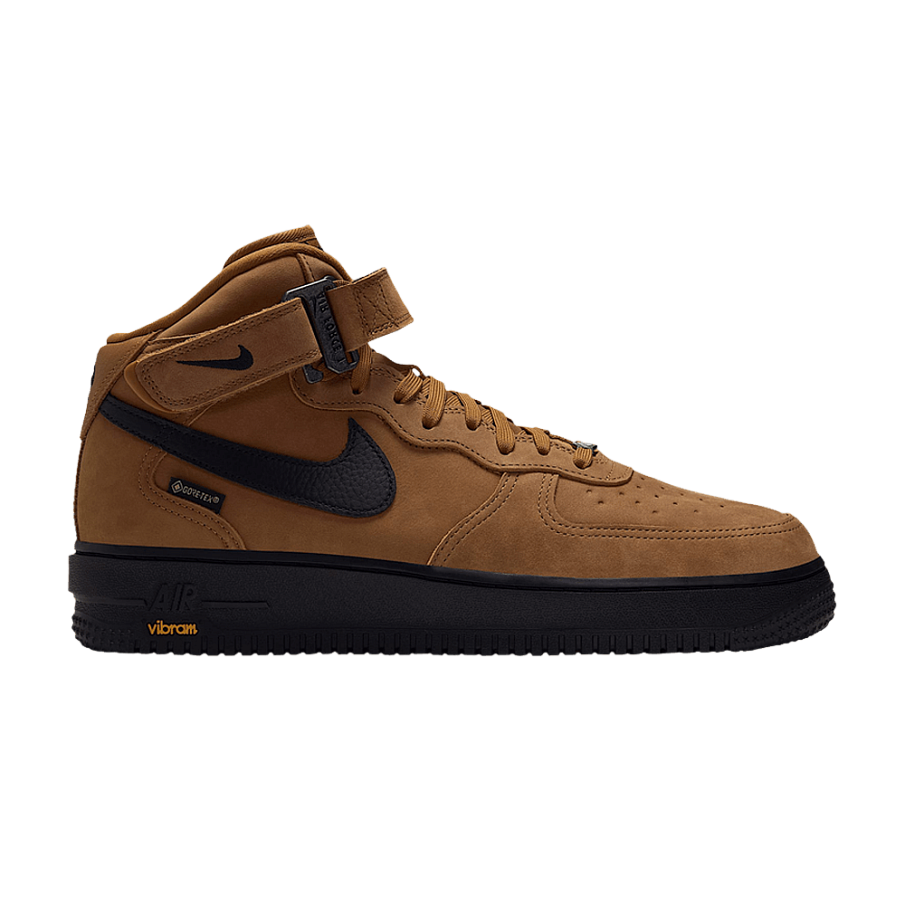 Фото № 1 с приближением к товару «‎Nike Air Force 1 Mid 07 GORE-TEX Vibram Wheat Total Orange Black»