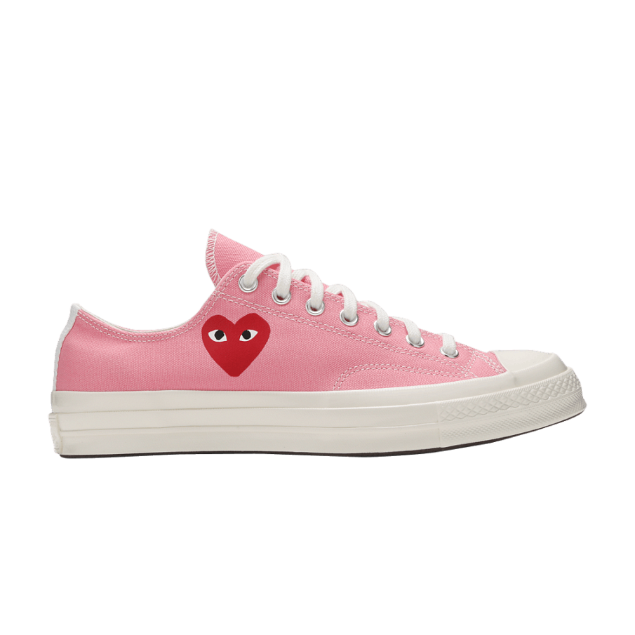 Фото № 1 с приближением к товару «‎Comme des Garçons PLAY x Converse Chuck 70 Low Bright Pink»