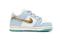 Фото № 2 с приближением к товару «‎(TD) Sean Cliver x Nike SB Dunk Low Pro QS "Holiday Special" WhiteBlueGold»