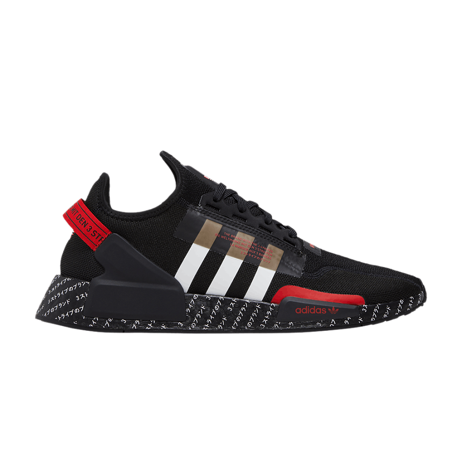 Фото № 1 с приближением к товару «‎adidas NMD_R1 V2 Japanese Print - Black Red (ID2852)»