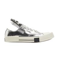 Фото № 1 с приближением к товару «‎Rick Owens x Converse TURBODRK Chuck 70 Low Silver Lacquer»