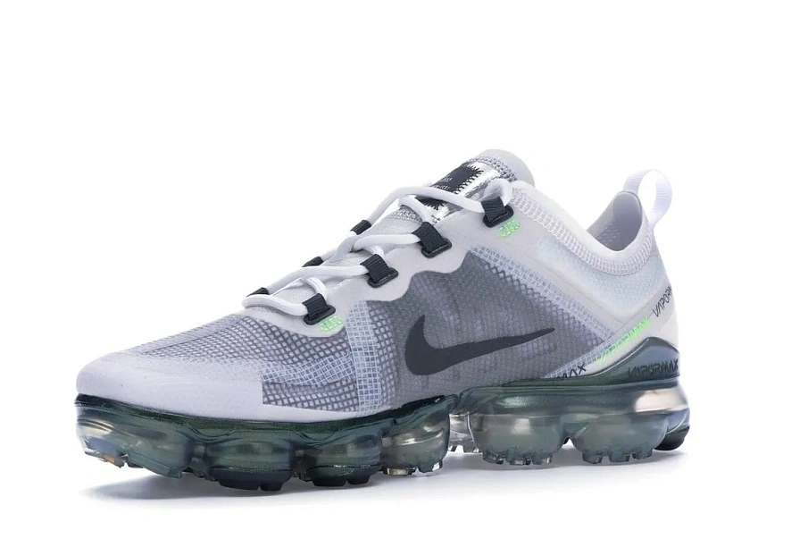 Фото № 3 с приближением к товару «‎Nike Air VaporMax 2019 Premium White Platinum Tint Lime Blast»