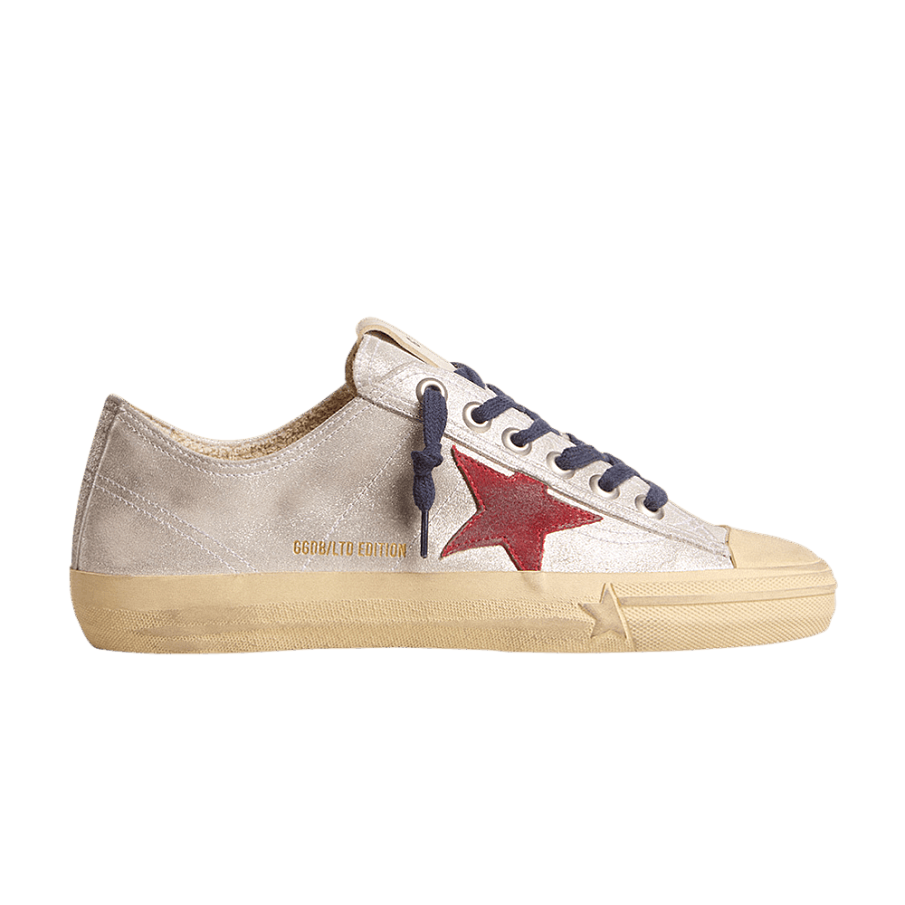 Фото № 1 с приближением к товару «‎Golden Goose Women's V-Star LTD Silver Metallic Red»