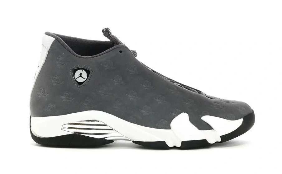 Фото № 1 с приближением к товару «‎Jordan 14 Retro Oregon Ducks PE Grey»