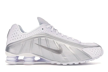 Nike Shox R4 White Metallic Silver - 1