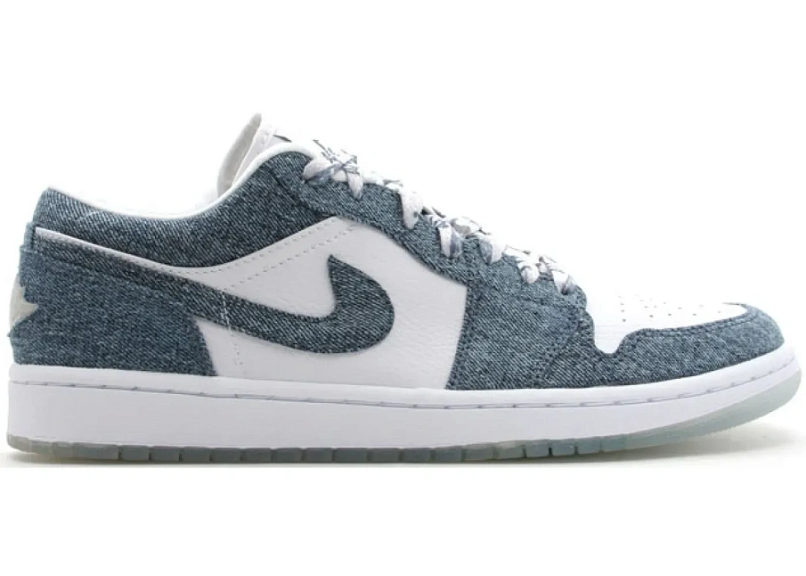 Фото № 1 с приближением к товару «‎Jordan 1 Retro Low Canvas White Denim »