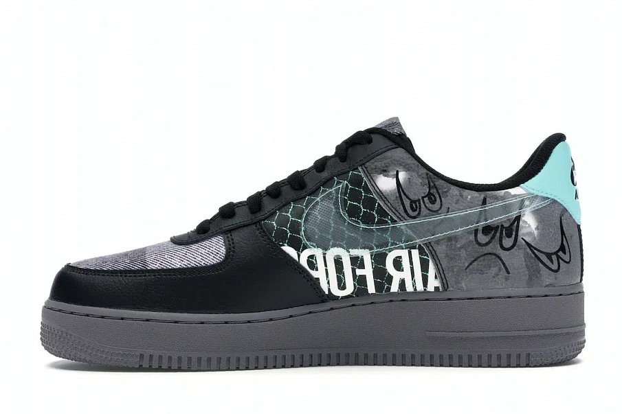 Фото № 3 с приближением к товару «‎Nike Air Force 1 Low Off Noir Pure Platinum»