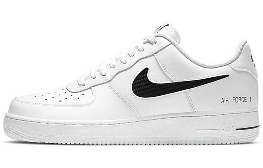 Фото № 1 с приближением к товару «‎Nike Air Force 1 Low Cut Out Swoosh White Black»