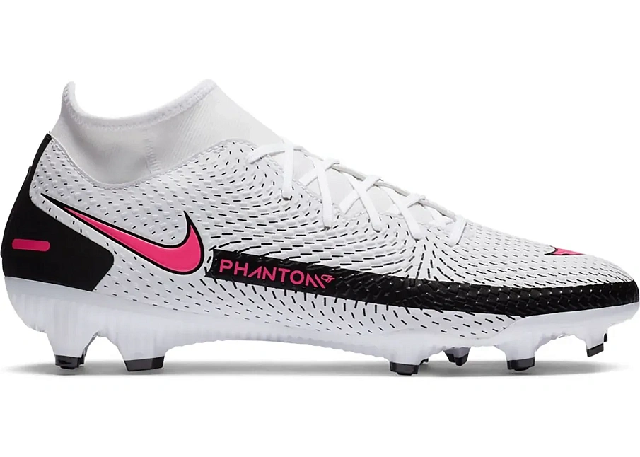 Фото № 1 с приближением к товару «‎Nike Phantom GT Academy DF MG White Black Pink Blast»