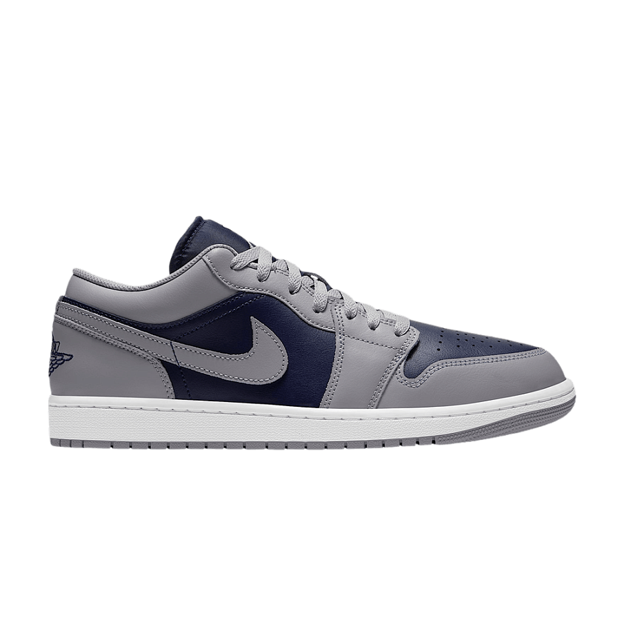 Фото № 1 с приближением к товару «‎Air Jordan 1 Low Tech Grey White College Navy»