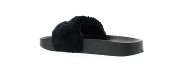 Puma Fur Slide Fur Slide Black  - 3