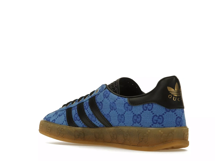 Фото № 4 с приближением к товару «‎adidas x Gucci Gazelle Blue GG Monogram»