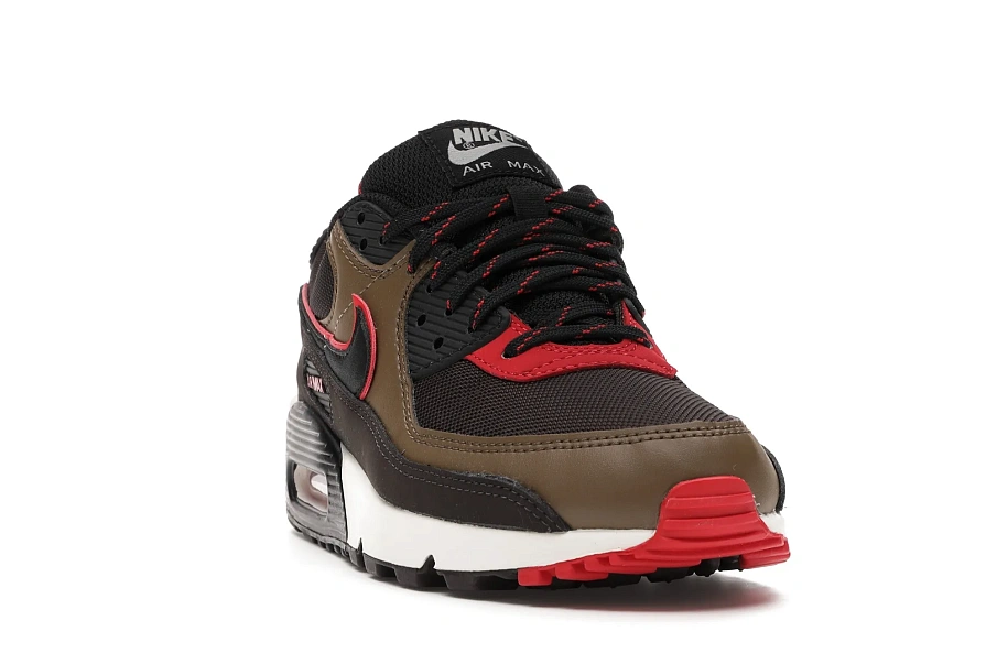 Фото № 2 с приближением к товару «‎Nike Air Max 90 Velvet Brown University Red»