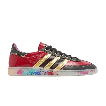 S.E.E.D. x adidas Handball Spezial Scarlet Gold Paint Splatter