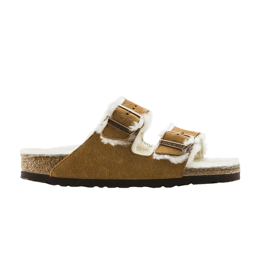 Фото № 1 с приближением к товару «‎Birkenstock Arizona Shearling Suede Leather Narrow Mink»