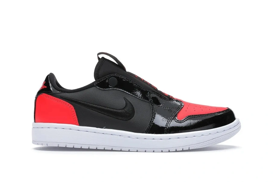 Фото № 1 с приближением к товару «‎Jordan 1 Low Slip Black Hot Punch »