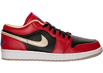 Фото № 1 с приближением к товару «‎Jordan 1 Low Red Black Gold»