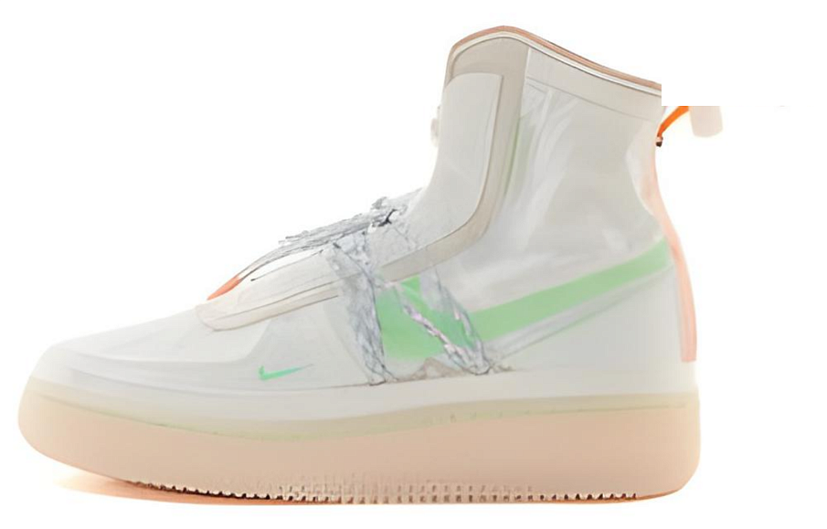 Фото № 1 с приближением к товару «‎Nike Air Force 1 High Shell WhiteGreen»