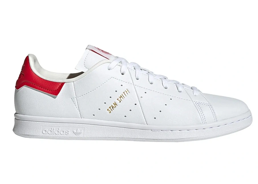 Фото № 1 с приближением к товару «‎adidas Stan Smith White Red Unfinished»