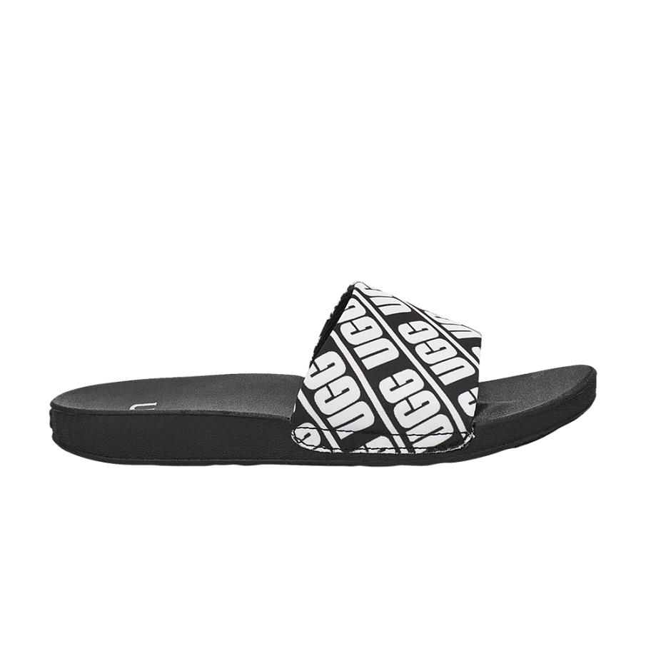 Фото № 1 с приближением к товару «‎UGG Beach Slide Kids Repeat Graphic - Black White»