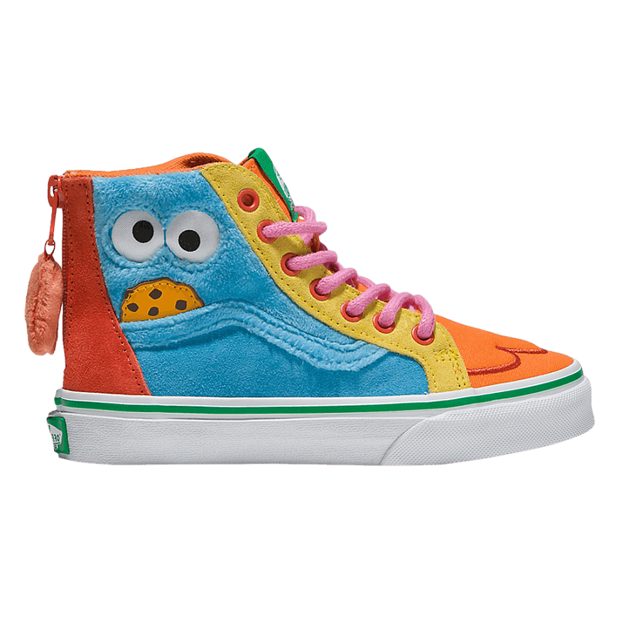 Фото № 1 с приближением к товару «‎Sesame Street x Vans Sk8-Hi Zip Kids Cookie Monster»