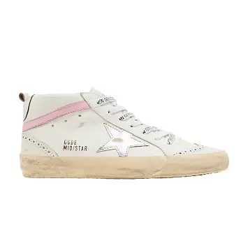 Golden Goose Women's Mid Star White Silver Pink - 1