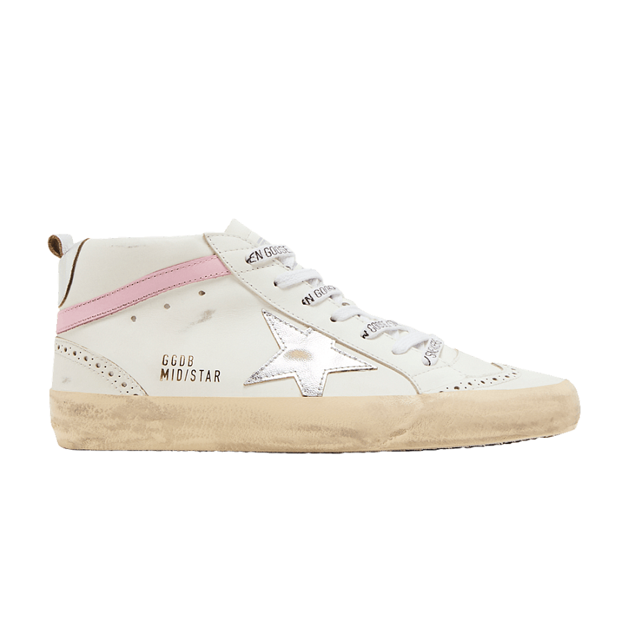 Фото № 1 с приближением к товару «‎Golden Goose Women's Mid Star White Silver Pink»