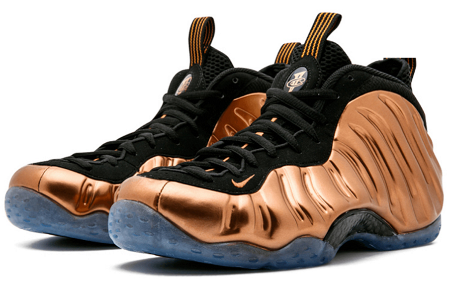 Фото № 2 с приближением к товару «‎ Nike Foamposite One Vintage basketball shoes Metallic CopperBlack»