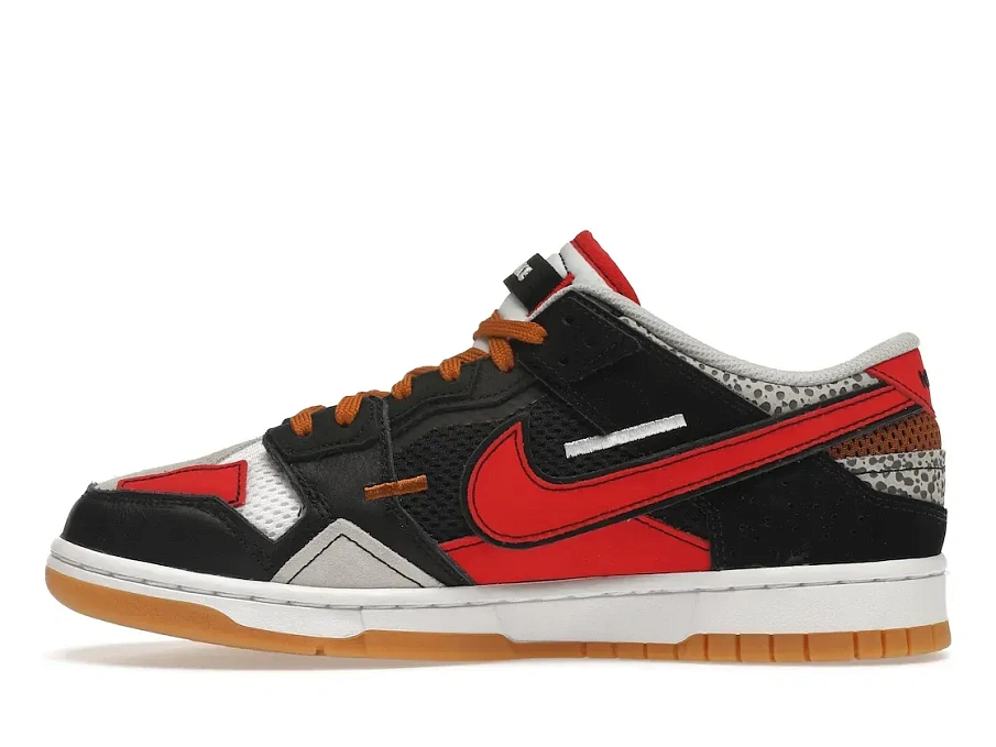 Фото № 3 с приближением к товару «‎Nike Dunk Low Scrap Black Grey University Red»