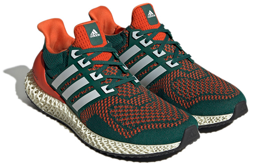 Фото № 4 с приближением к товару «‎adidas Ultra 4D "Miami" Running Shoes GreenOrange»