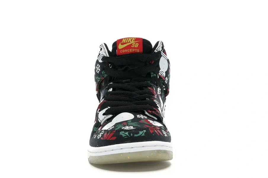 Фото № 2 с приближением к товару «‎Nike SB Dunk High Concepts Ugly Christmas Sweater Black (Special Box)»