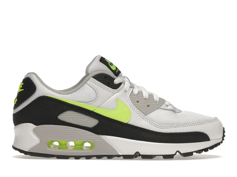 Фото № 1 с приближением к товару «‎Nike Air Max 90 White Hot Lime»