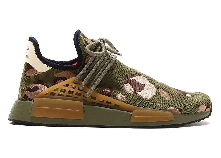 Фото № 1 с приближением к товару «‎adidas NMD HU Pharrell Animal Print Olive»